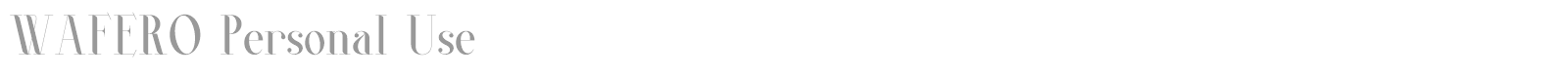 Wafero font preview